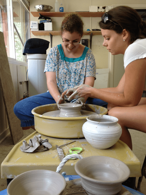people making pots
