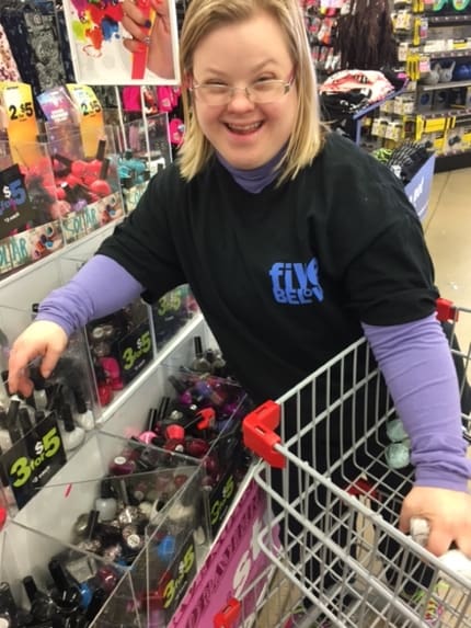 Maddie shopping at 5 below